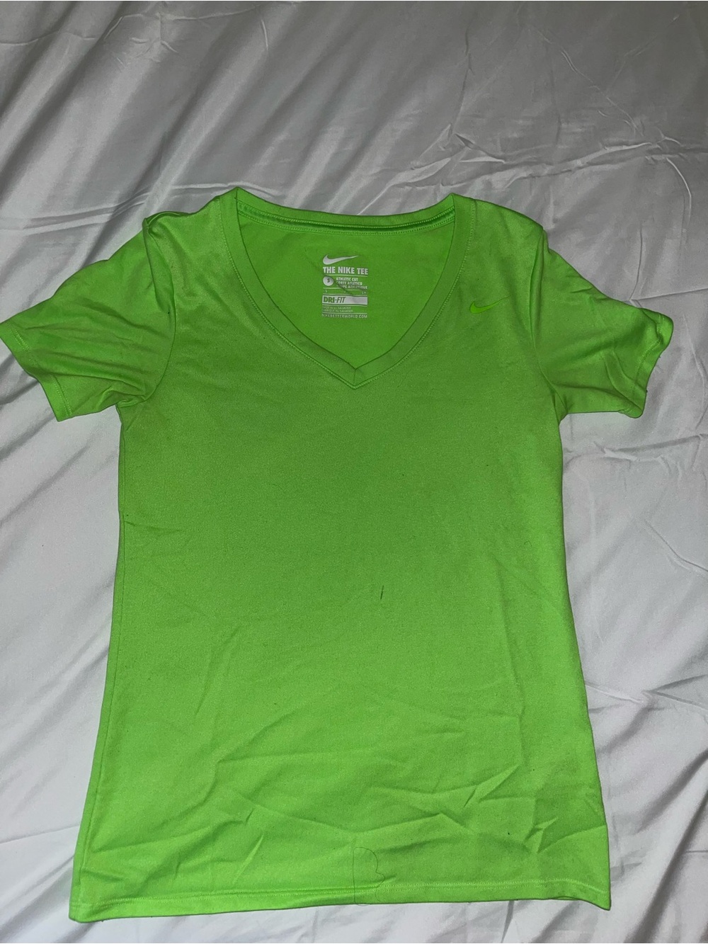 Nike Women's Short Sleeve V-Neck Tee in Bright Lime